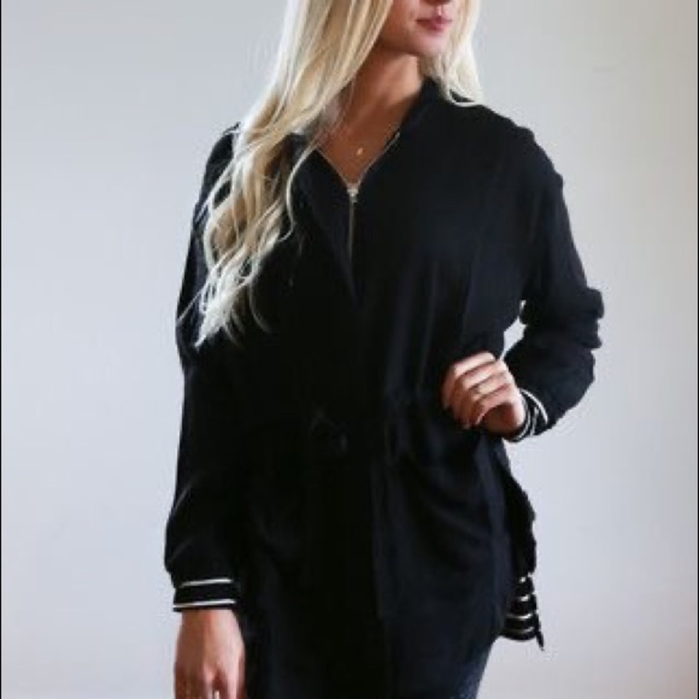 NWOT Love Tree Black Hooded Jacket